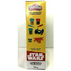 NIB Playdoh Play-Doh Star Wars Luke Skywalker Vader Can Heads Glow In The Dark